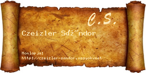 Czeizler Sándor névjegykártya