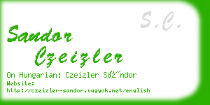 sandor czeizler business card